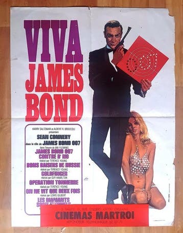 Yves Thos - James Bond - VIVA JAMES BOND 60X80cm, Nieuw