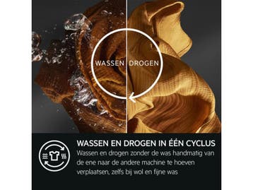 AEG LWR7586CUB - Was-droogcombinatie - 8 kg wassen 5 kg, Verzenden, Zo goed als nieuw