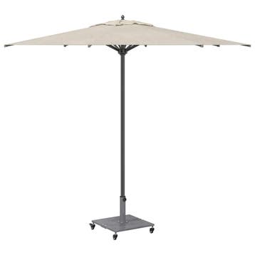 vidaXL Parasolvoet 26.75 kg Donkergrijze Houtlook Vierkant, Tuin en Terras, Verzenden, Nieuw, Minder dan 1 meter, Parasolvoet