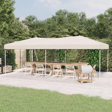 vidaXL Partytent inklapbaar 3x6 m crèmekleurig, Verzenden, Nieuw, Partytent