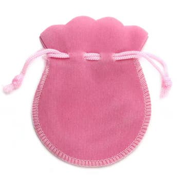 5x zakje velours Roze 9x12cm (Velours  Fluweel), Ophalen of Verzenden, Nieuw, Cadeauzakje