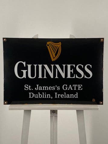 GUINNESS - Emaille bord - 60x40cm - Gemaakt van dikke