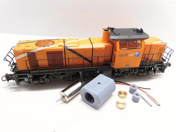 micromotor HME002C ombouwset voor Mehano Vossloh G 1000, Am, Hobby en Vrije tijd, Modeltreinen | H0, Gelijkstroom, Overige typen