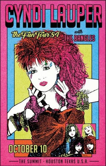 Posters - Poster Lauper, Cyndi - The Fun Tour 84, Verzenden, Zo goed als nieuw