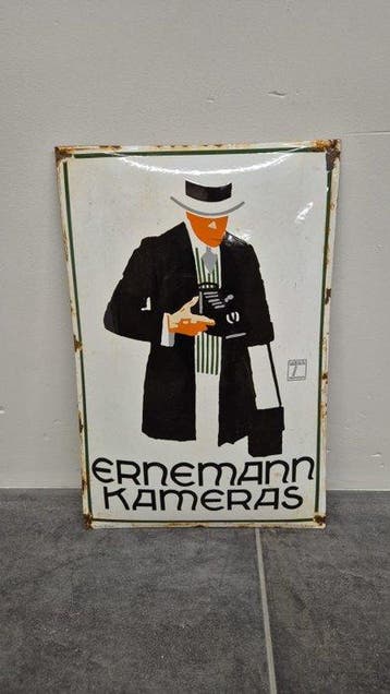 Ernemann Kameras - Reclamebord - Emaille, Antiek en Kunst