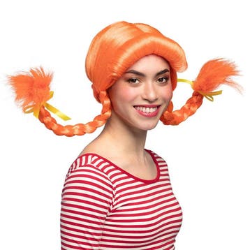 Pruik Pippi Langkous, Verzenden, Nieuw, Feestartikel