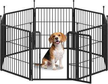 FOBYFURNY Puppinguitloop, metalen puppybox, 60 cm hoog, opvo, Verzenden, Zo goed als nieuw