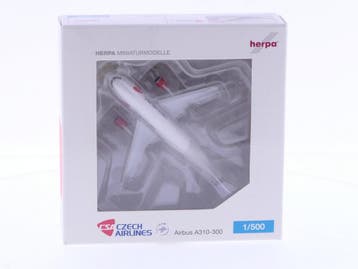 Schaal 1:500 Herpa 518086 CSA Czech Airlines Airbus A310-..., Ophalen of Verzenden, Gebruikt