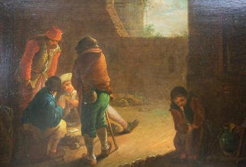 Scuola fiamminga (XVIII), Naar - Scena di genere con