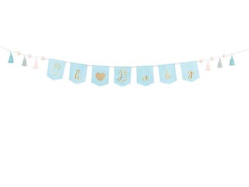 Blauwe Geboorte Banner Oh Baby Met Tassels (2,5m), Ophalen of Verzenden, Nieuw