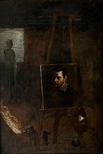 Annibale Carracci (after), Naar - Autoritratto al cavalletto, Antiek en Kunst