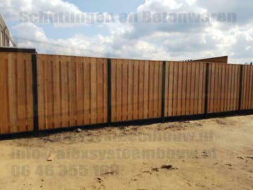 Schuttingen beton hout | douglas tuinschermen | ACTIE, Nieuw, Hout, 1 tot 2 meter