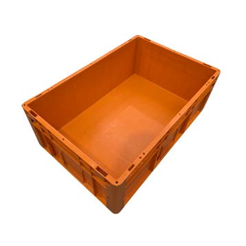 Stapelbak 600x400x220 mm, LTF 6220 VS01, oranje pp, Doe-het-zelf en Verbouw, Kratten en Dozen, Ophalen of Verzenden, Gebruikt