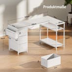 Bureau - Computertafel - Computerbureau - 140x78 cm - Wit, Verzenden, Zo goed als nieuw
