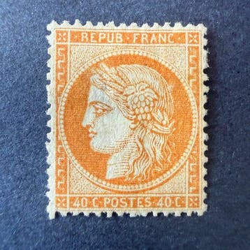 Frankrijk - Yvert 38 Cérès siège 40c orange in, Gestempeld