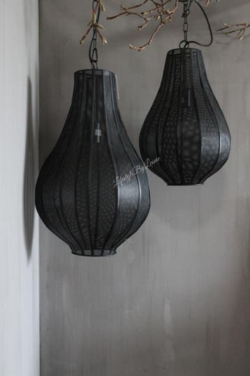 Zwart metalen hanglamp Micha 50 cm, Ophalen of Verzenden, Nieuw