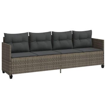 Ligstoel Grijs PE-Rattan | Laatste Stuk!, Ophalen of Verzenden, Zo goed als nieuw, Wicker