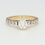 Ring - 14 karaat Geel goud Diamant (Natuurlijk) - Diamant, Nieuw