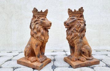 Beeldje - Gatekeepers - leeuwen (2) - IJzer