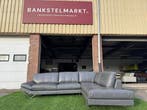 Hoekbank NATUZZI Releve bankstel  design grijs leer, Design, Hoekbank, Vierpersoons of meer, Leer