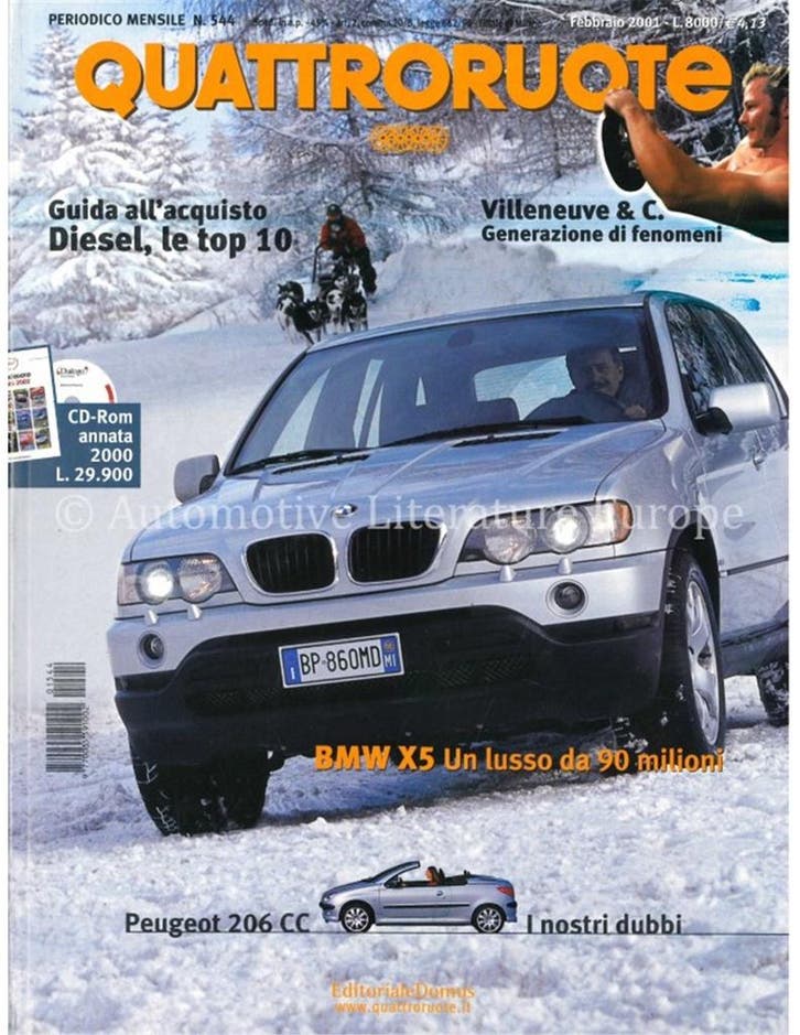 2001 QUATTRORUOTE MAGAZINE 544 ITALIAANS, Boeken, Auto's | Folders en Tijdschriften