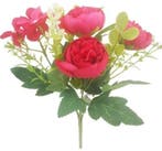 Boeketje ranonkel hortensia hydrangea en besjes meirood, Ophalen of Verzenden, Nieuw