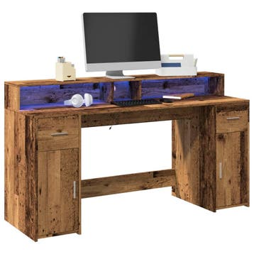 vidaXL Bureau Oud hout 160 x 55 x 91 cm Engineered wood, Verzenden, Nieuw