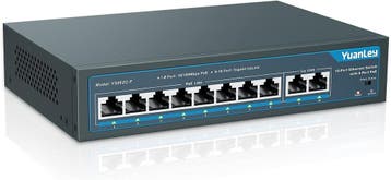 YuanLey PoE Switch 10-Poorts | Retourdeal 40% Korting, Ophalen of Verzenden, Zo goed als nieuw