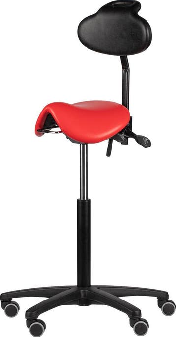 Rodachair PRS267 smalle zadelkruk, kunstleder, met rugleu..., Overige plaatsen, Ophalen of Verzenden, Nieuw in verpakking, Stoel