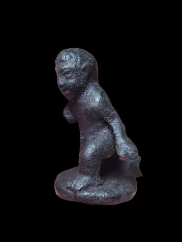 Oud-Romeins Brons Eros Figure (Part of Legion Oil Lamp)