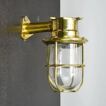 Wandlamp - Messing, Glas