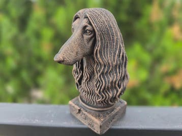 Bust of a Afghan Hound Bust bust dog statue - handpainted ho, Verzamelen, Beelden en Beeldjes, Verzenden, Nieuw