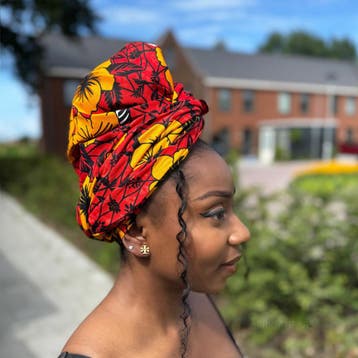 Afrikaanse Rot Flowers hoofddoek - headwrap, Ophalen of Verzenden, Nieuw