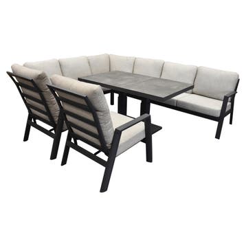 Barolo hoek dining loungeset 6 delig aluminium verstelbare, Tuin en Terras, Ophalen of Verzenden, Nieuw, Aluminium