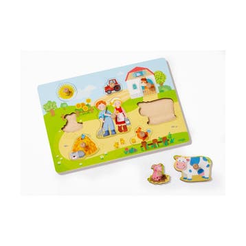HABA Inlegpuzzel Op de boerderij van €14,99 voor €7,49, Ophalen of Verzenden, Nieuw