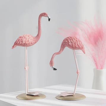Roze Flamingo Ornament - Stijlvolle Hars Decoratie voor Huis
