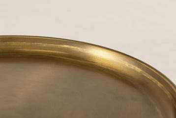 Ronde bijzettafel ELEGANCIA 50cm goud antiek zwart metaal, Huis en Inrichting, Tafels | Sidetables, Ophalen of Verzenden, Nieuw