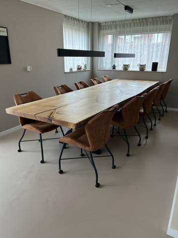 Epoxy tafel | Boomtamtafel epoxy coating | eettafel, Overige houtsoorten, Vijf personen of meer, Overige vormen, Nieuw