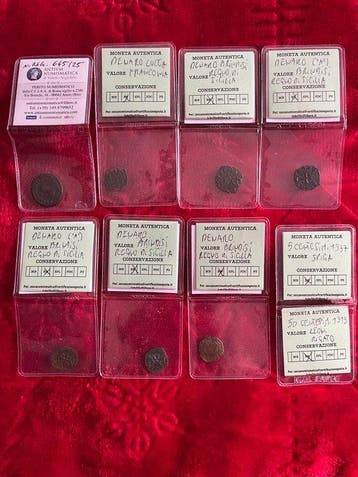 . Italië / Romeins Rijk Lotto 9 monete - anni vari. Incluse