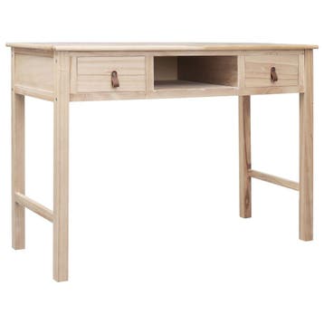vidaXL Schrijftafel 110x45x76 cm hout naturel, Verzenden, Nieuw