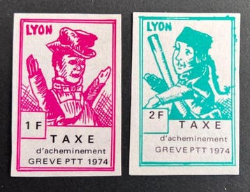 Frankrijk 1974 - Franse postzegels staking Lyon, Gestempeld