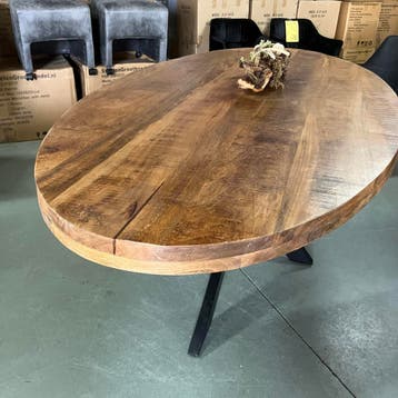 EETTAFEL ROND- OVALE- RECHTE  tafels goedkoopste van NL, Huis en Inrichting, Tafels | Eettafels, Metaal, Rond, Nieuw, Ophalen of Verzenden