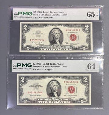 Verenigde Staten van Amerika. - 2 x 2 Dollars - 1963 -