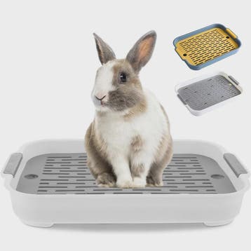 Huisdier Toiletbakje - Knaagdier Plasbak voor Konijn, Cavia,, Dieren en Toebehoren