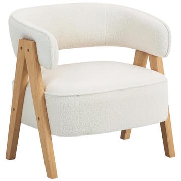 Moderne Gestoffeerde Stoel, Fleece Bekleding, Accentstoel, F, Huis en Inrichting, Verzenden, Nieuw