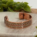 Koperen gezondheids-klemarmband met 2 magneten, Ophalen of Verzenden, Nieuw