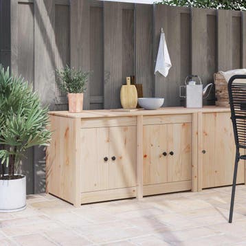 vidaXL Keukenkast met plank MEPPEL Bruin Eiken 106 x 55 x 64, Verzenden, Nieuw, Bruin