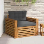 vidaXL Tuinbank Massief Acaciahout en Polyester, Verzenden, Nieuw