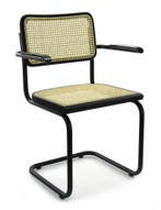 Workliving Bas Eetkamerstoel - Rotan Design Zwart - Met, Huis en Inrichting, Verzenden, Nieuw, Riet of Rotan, Eén