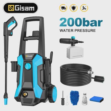 Gisam Hogedrukreiniger 200 Bar - 2200W Krachtige Watersproei, Verzenden, Nieuw